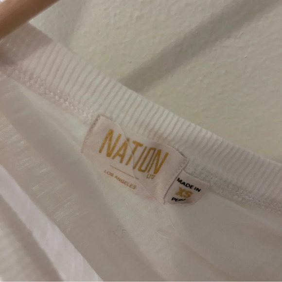 Nation LTD Paulina One Shoulder Tee Off White XS - Picture 8 of 8